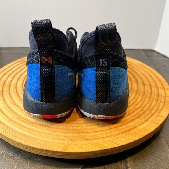 NIKE MEN’S PG 2 HOME (GS) BLUE ORANGE CLASSIC BASKETBALL SNEAKER SIZE US 9 . - Picture 5 of 11